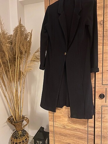m Beden Siyah midi blazer