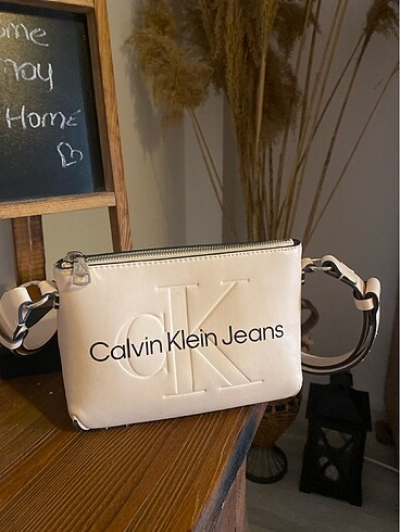 Calvin klein pudra açık pembe orijinal çanta