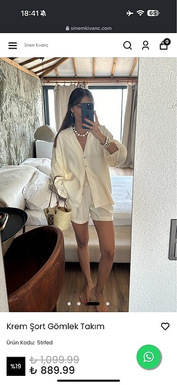 Diğer Zara model sinem kıvanç şort gömlek takım
