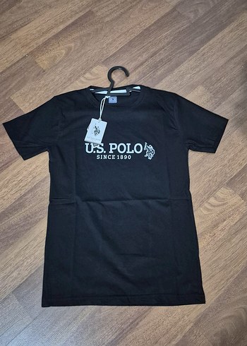 Siyah U.S. Polo Erkek Tişörtü, Kısa Kollu