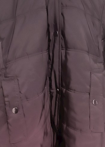 Kürk Detaylı Siyah Uzun Kışlık Kadın Mont - Görsel 4