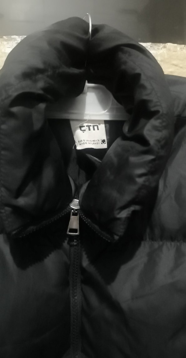 Siyah Fermuarlı Kadın Kışlık Ceket - Görsel 4