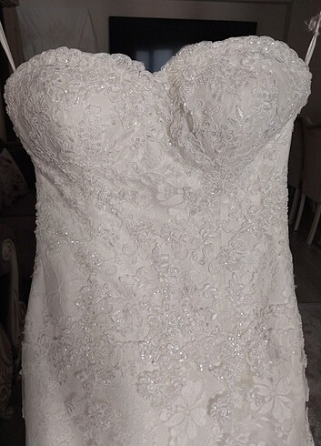 Straplez balık model gelinlik - Görsel 4