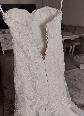 Straplez balık model gelinlik - Görsel 5