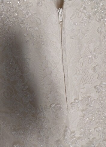 Straplez balık model gelinlik - Görsel 6