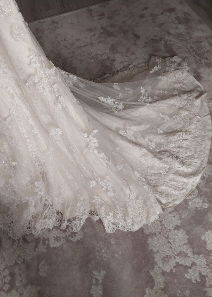 Straplez balık model gelinlik - Görsel 2