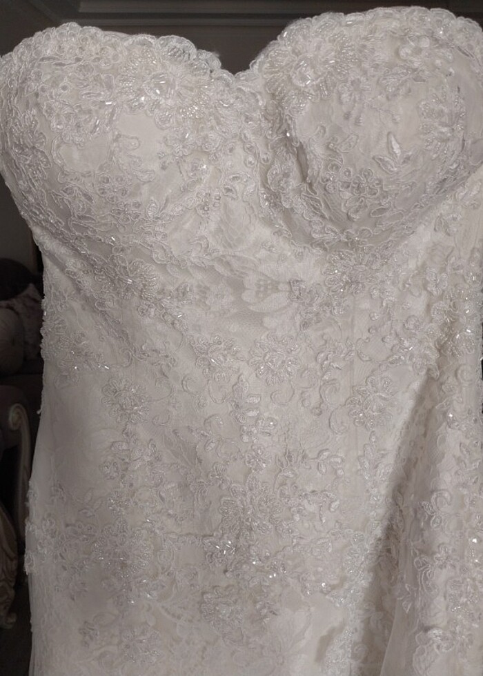 Straplez balık model gelinlik - Görsel 3