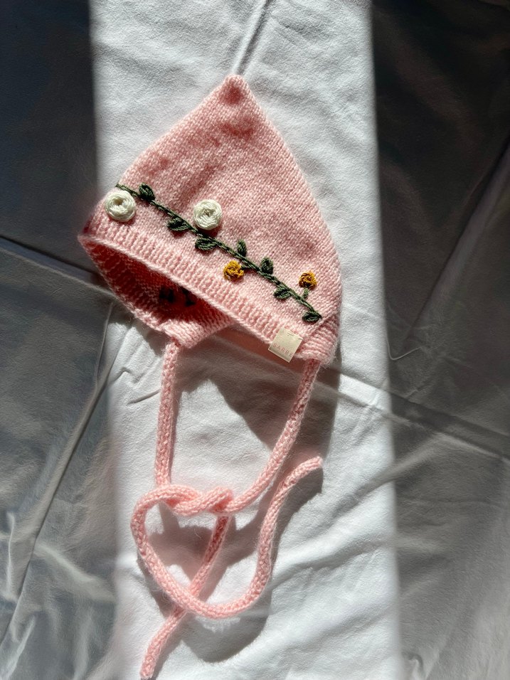 Kız bebek örgü hırka & bone - Görsel 5