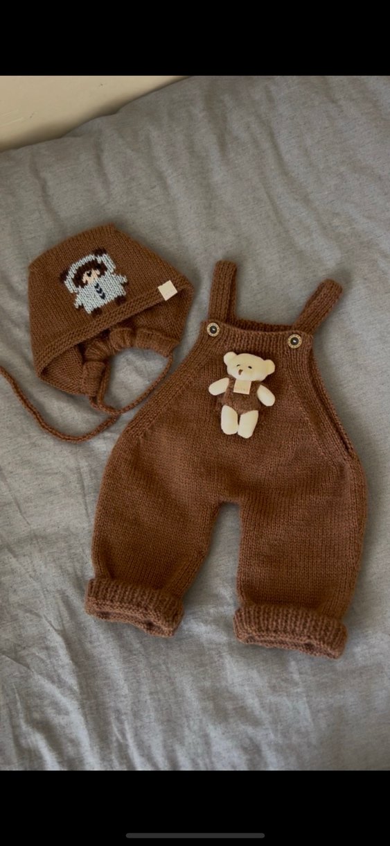 El örgüsü bebek bone - Görsel 5