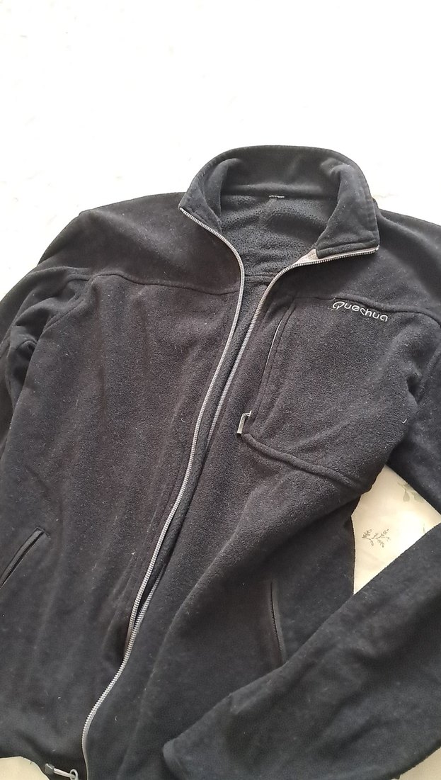 Siyah Fermuarlı Erkek Polar Sweatshirt - Görsel 2