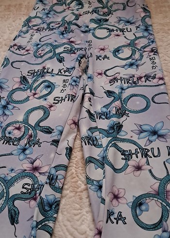 Bohem Çok Renkli Yılan Desenli İspanyol Paça Pantolon - Görsel 2