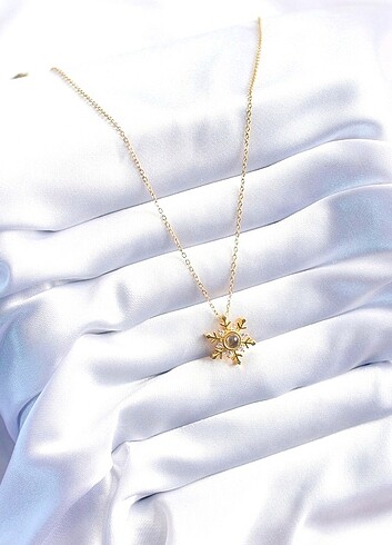 swarovski 316L Çelik Kar Tanesi Kolye