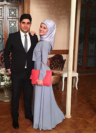 36 Beden mavi Renk Tuay Elbise