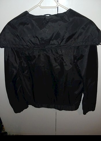 Siyah Kadın Midi Yağmurluk Kapüşonlu - Görsel 3