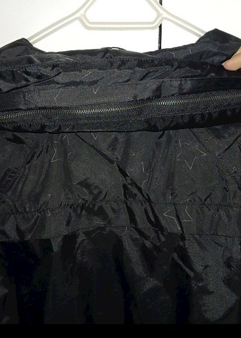 Siyah Kadın Midi Yağmurluk Kapüşonlu - Görsel 4