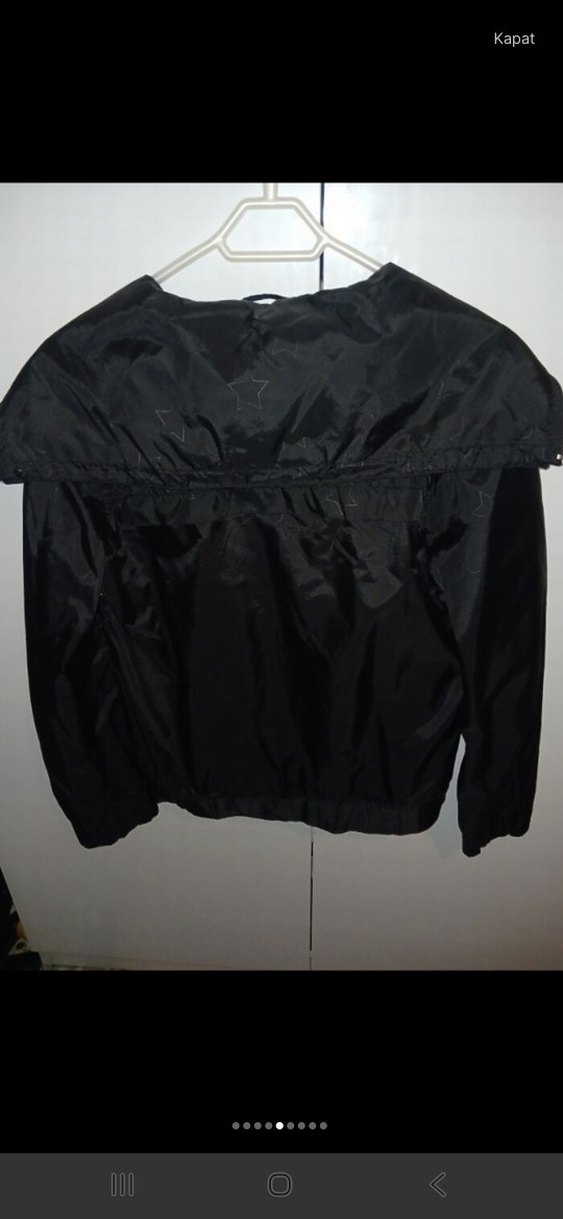 Siyah Kadın Midi Yağmurluk Kapüşonlu - Görsel 3