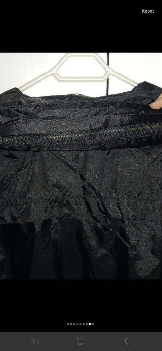 Siyah Kadın Midi Yağmurluk Kapüşonlu - Görsel 4