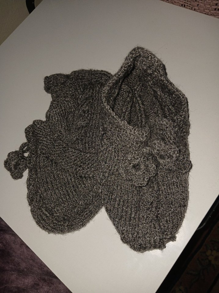 Gri Örgü Kadın Patik - Görsel 3