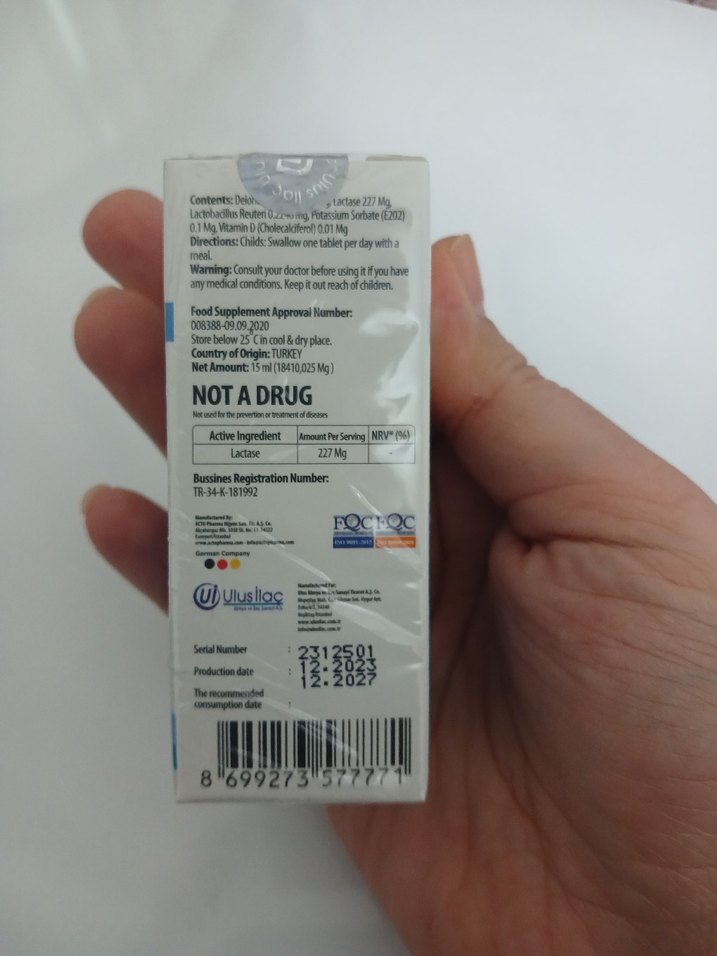 Inxenta Lactase İçeren Bebek Takviyesi 15 ml - Görsel 2