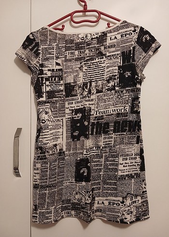 Desenli Tişört Siyah/Beyaz (S-M Uyumlu) - Görsel 5