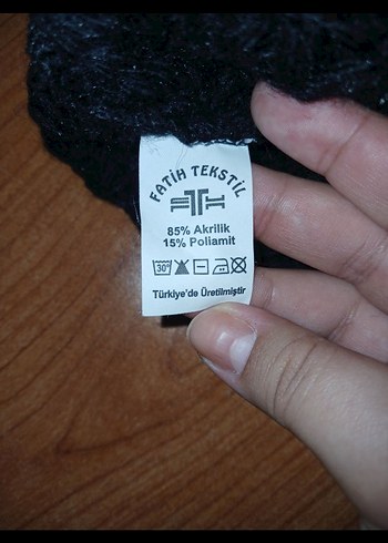 Fatih Tekstil Yün Bere  Siyah (Unisex) - Görsel 4