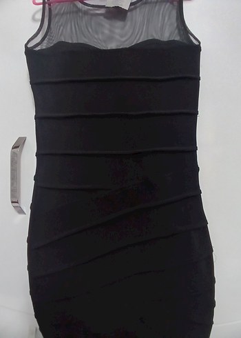 Miss Sandro Siyah Likralı Tül Detaylı Şık Elbise (Yeni Etiketli) - Görsel 11