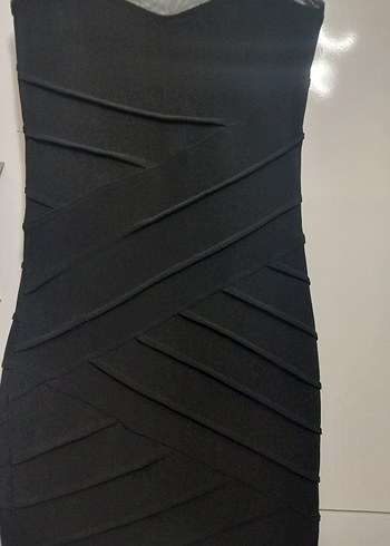 Miss Sandro Siyah Likralı Tül Detaylı Şık Elbise (Yeni Etiketli) - Görsel 4