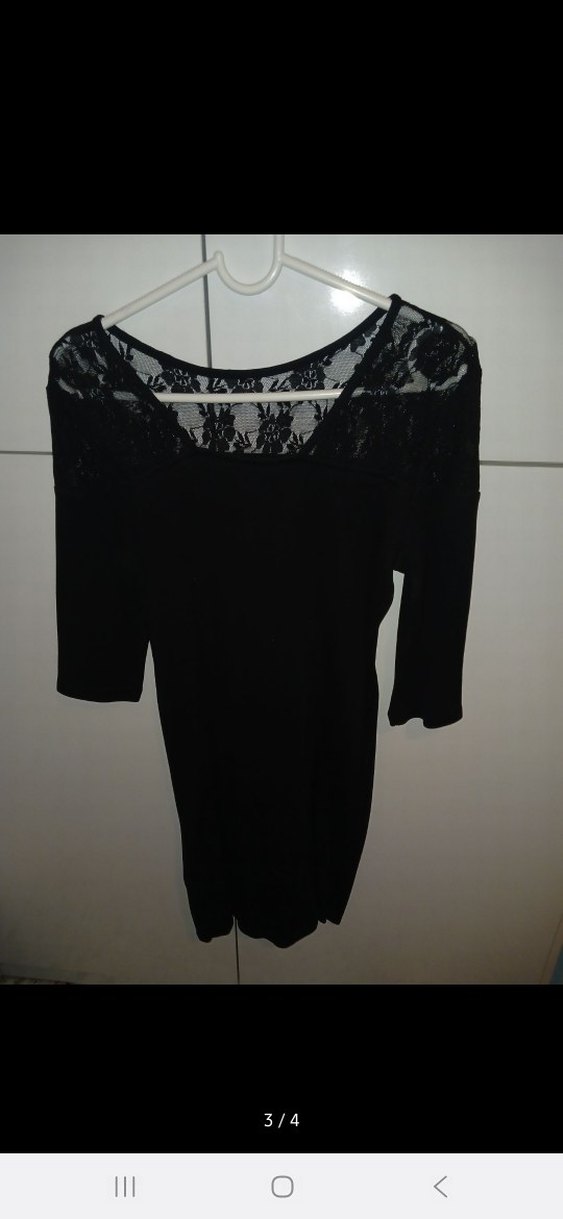 Dantel Detaylı Siyah Midi Kalem Elbise - Görsel 5