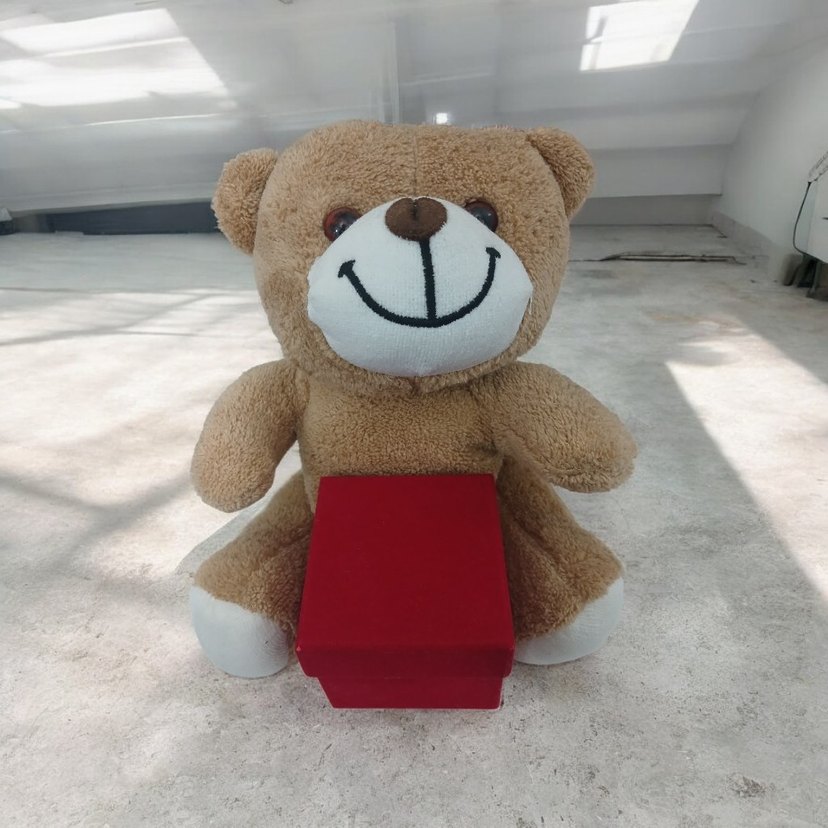 Kahverengi Peluş Ayı ve Hediye Kutusu - Görsel 2