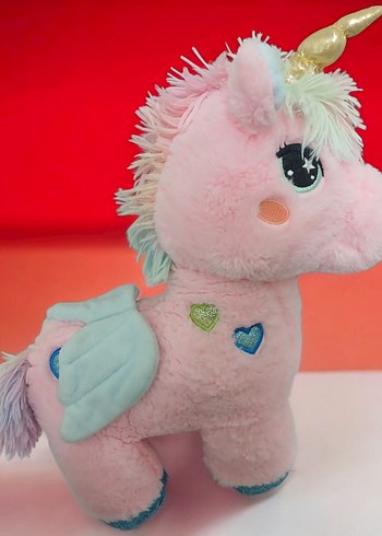 Pembe Peluş Unicorn Oyuncak - Görsel 2