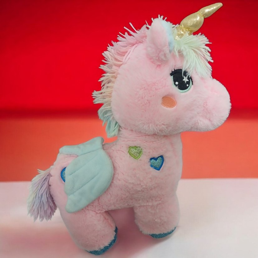 Pembe Peluş Unicorn Oyuncak - Görsel 2