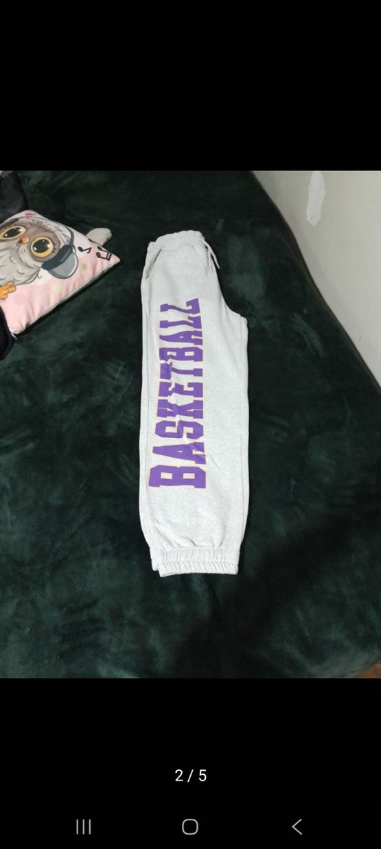 Gri Baskılı Kadın Eşofman Altı - Görsel 2