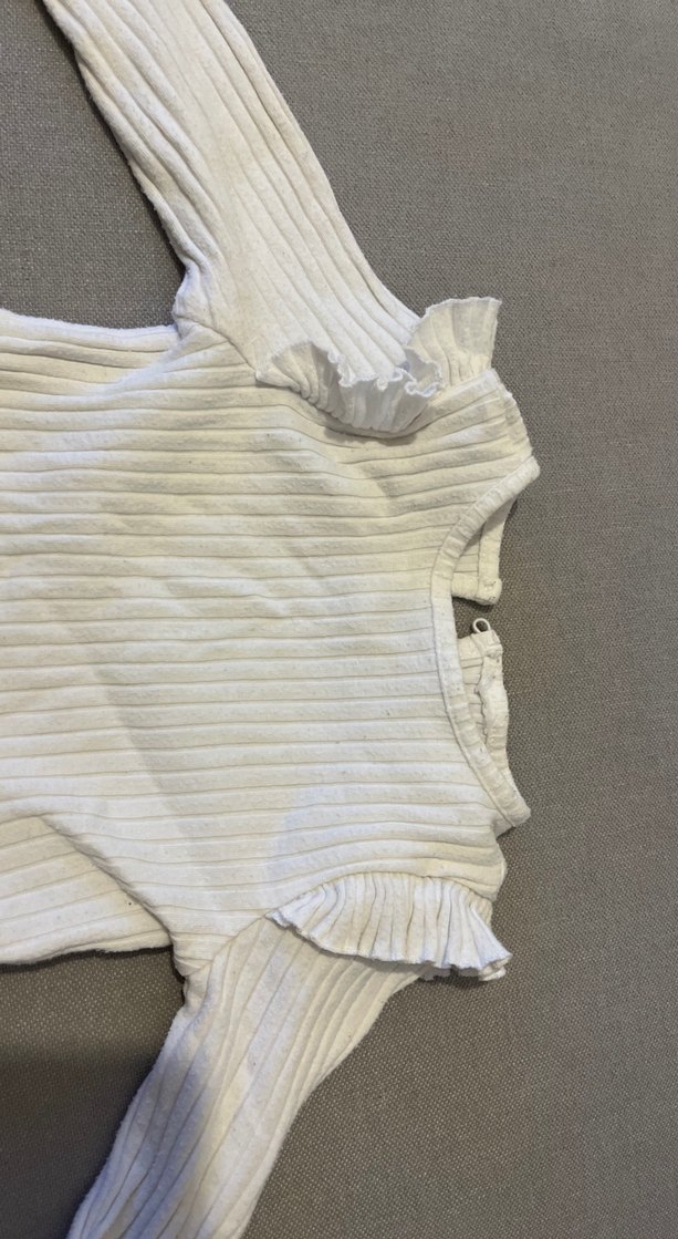 Kız Çocuk Beyaz Pilili Uzun Kollu Bluz - Görsel 2