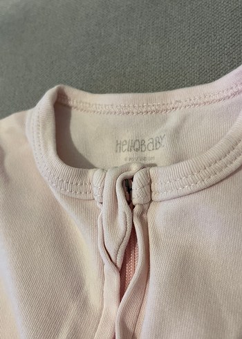 Kız Bebek Fermuarlı pudra pembesi Tulum - Görsel 2