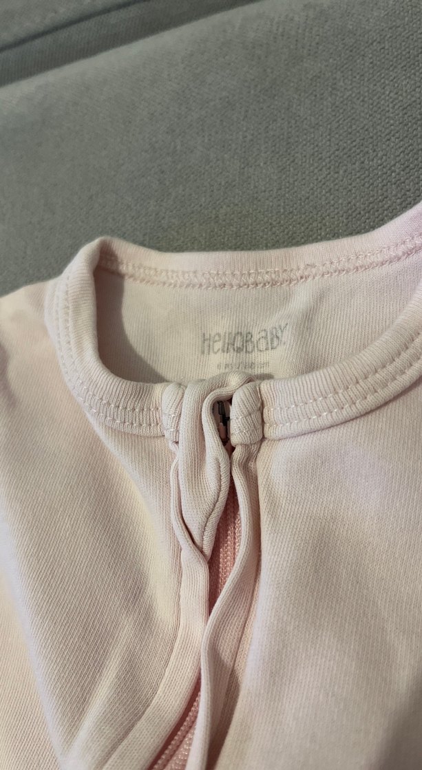 Kız Bebek Fermuarlı pudra pembesi Tulum - Görsel 2