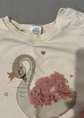 Pembe Uzun Kollu Örme Kız Bebek Takımı - Görsel 3