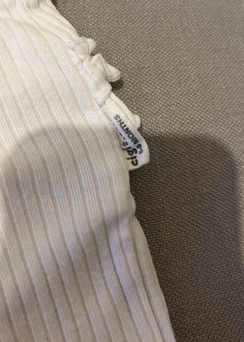 Cigit Kız Çocuk Beyaz Pliseli Tayt - Görsel 3