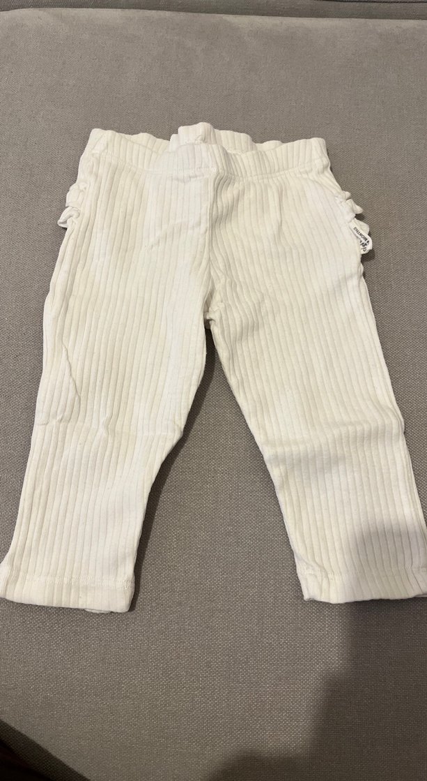 Cigit Kız Çocuk Beyaz Pliseli Tayt - Görsel 2