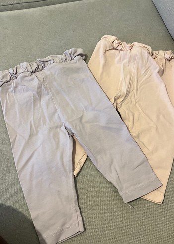 Pembe ve lila kız bebek tayt seti 3-6 ay - Görsel 4