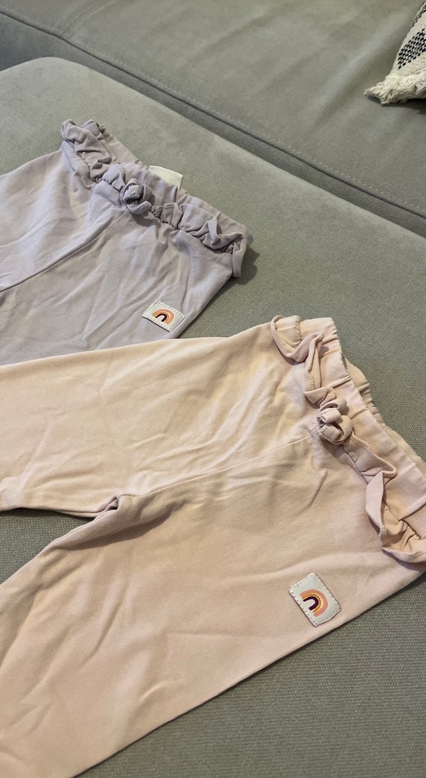 Pembe ve lila kız bebek tayt seti 3-6 ay - Görsel 3