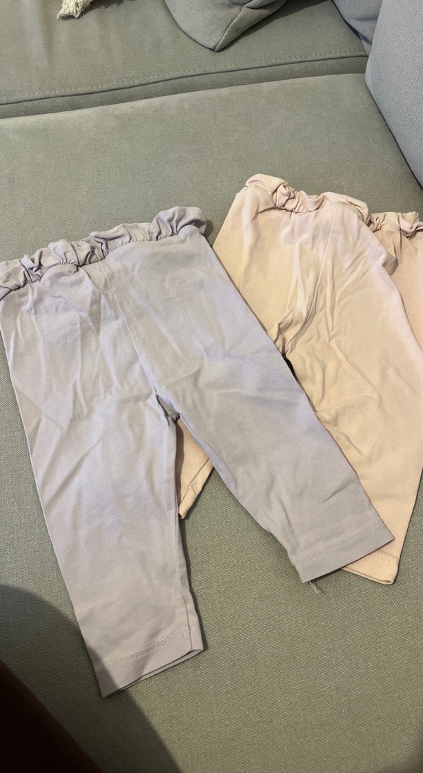 Pembe ve lila kız bebek tayt seti 3-6 ay - Görsel 4