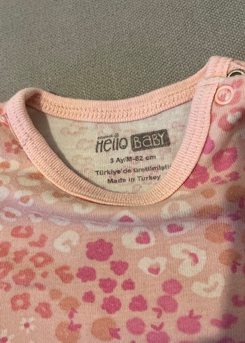 Uzun Kollu Pembe Kız Bebek Body - Görsel 2