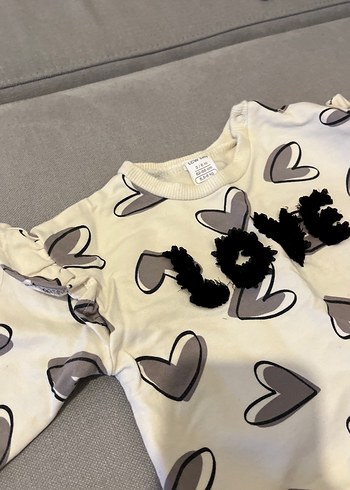 Baskılı Uzun Kollu Triko Kız Bebek Takımı - Görsel 3