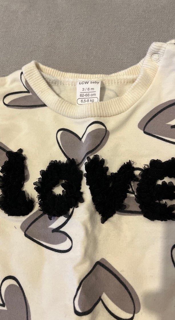 Baskılı Uzun Kollu Triko Kız Bebek Takımı - Görsel 5