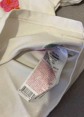 Beyaz Çiçek Baskılı Uzun Kollu Bebek Kız Takımı - Görsel 4