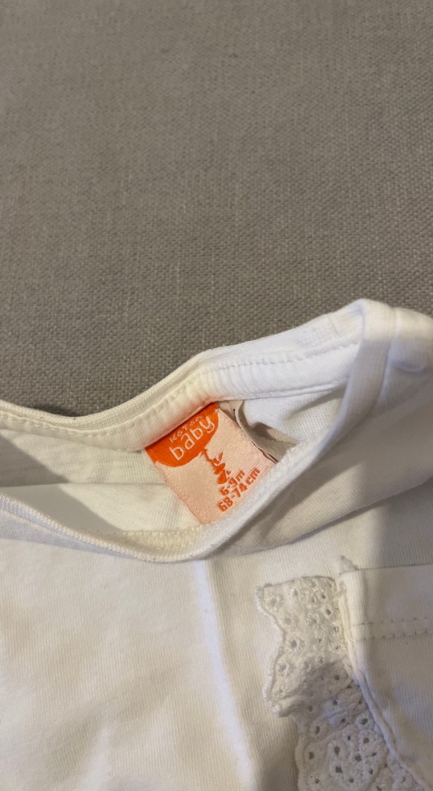 Kız Çocuk Krem Dantelli Keten Bluz - Görsel 4