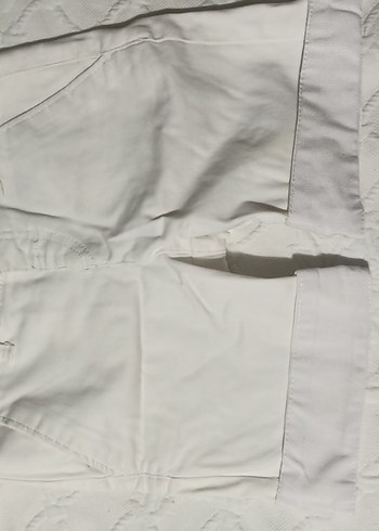 4 Yaş Beden beyaz Renk Düğmeli Beyaz Kadın Bermuda Şort