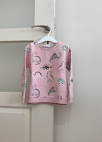 M&S dinozor desenli kız çocuk sweatshirt