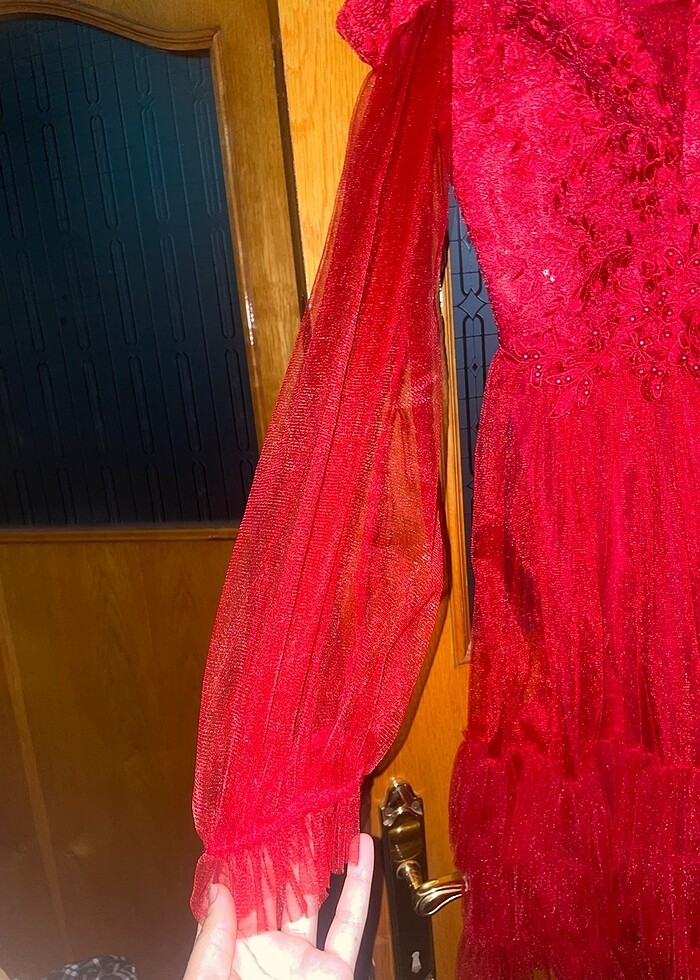 bordo elbise - Görsel 3