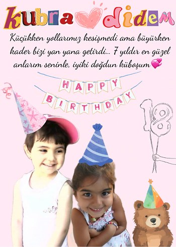 Kişiye Özel Doğum Günü Tasarımı Poster / Dijital Çalışma